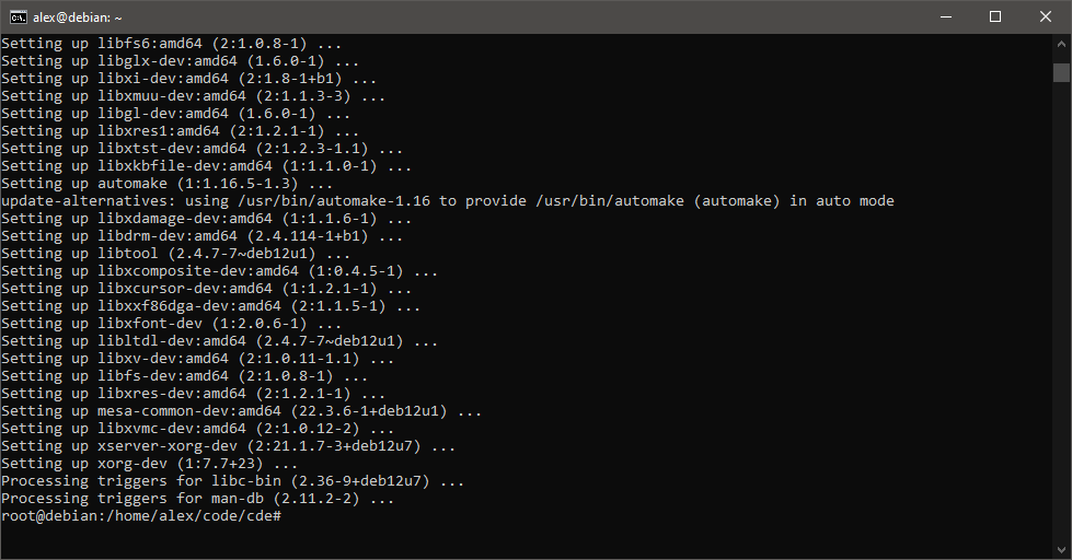 Installing Build packages